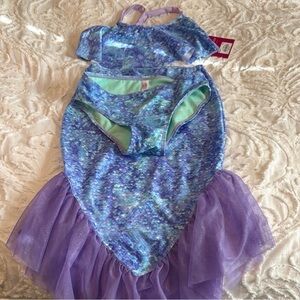 Angels Purple Blue Mermaid Costume Set for Kids